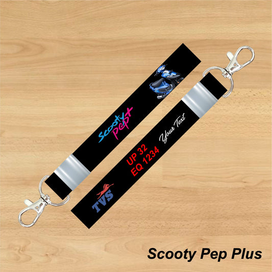 Scooty Pep Plus - Personalized TVS Keychain - Wood, Acrylic, Metal Printed