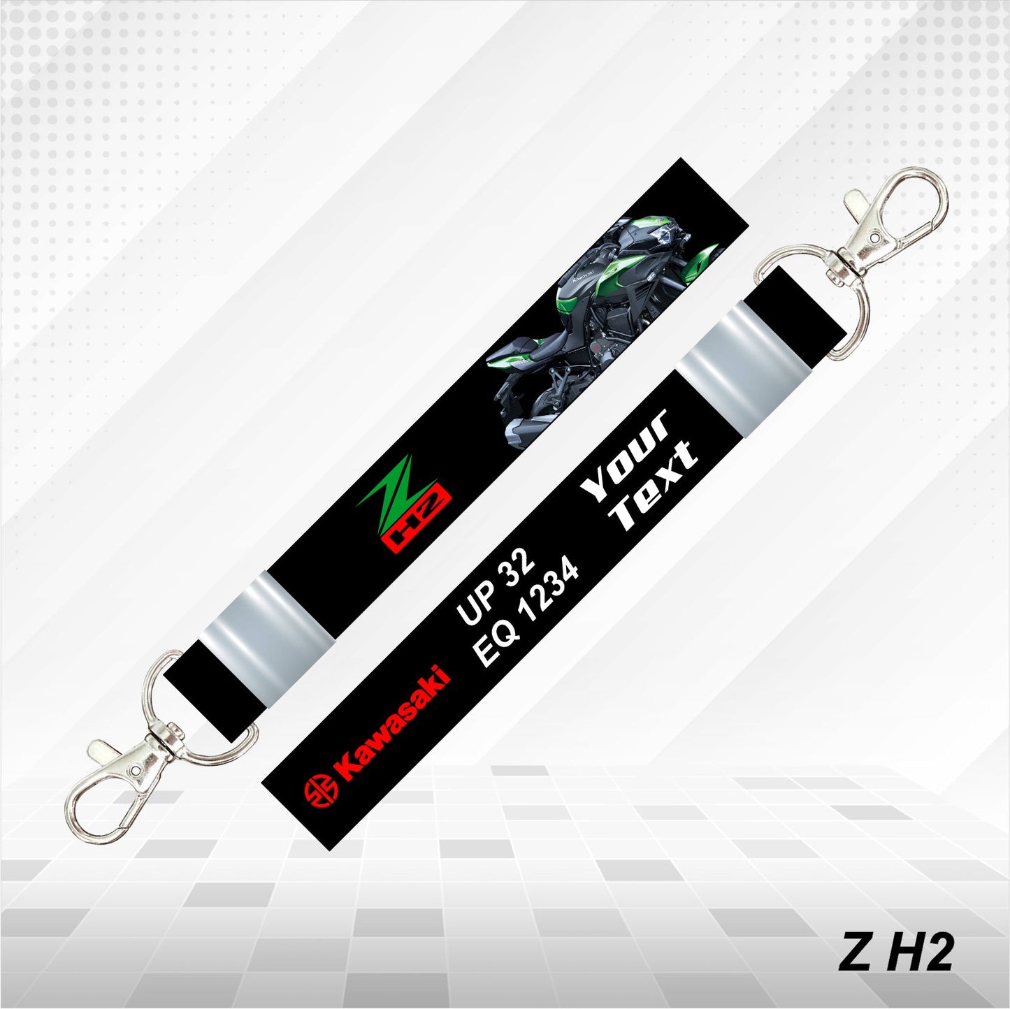 Z H2 - Personalized Kawasaki Keychain - Wood, Acrylic, Metal Printed