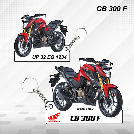 CB 300 F - Personalized Honda Keychain - Wood, Acrylic, Metal Printed