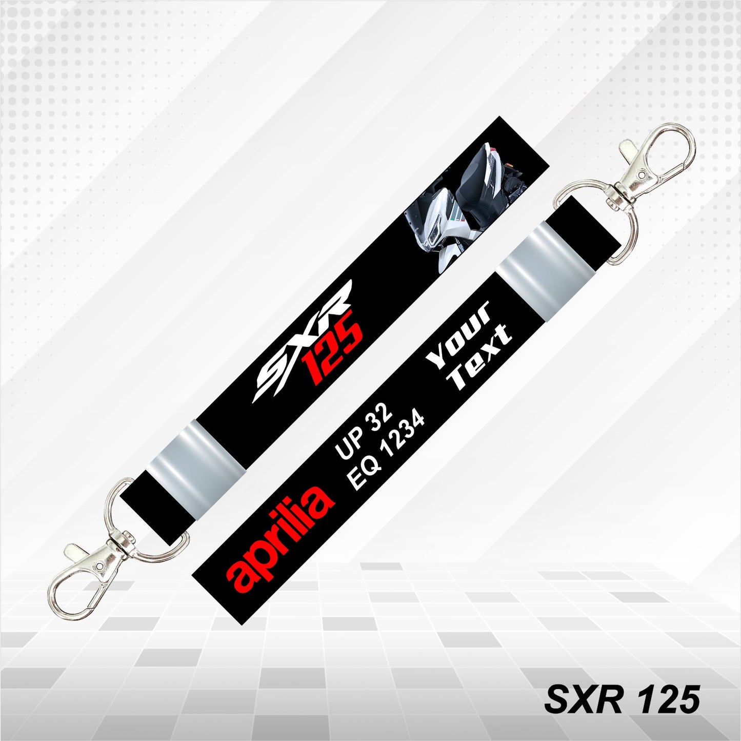 SXR 125 - Personalized Aprilia Keychain - Wood, Acrylic, Metal Printed, Lanyard
