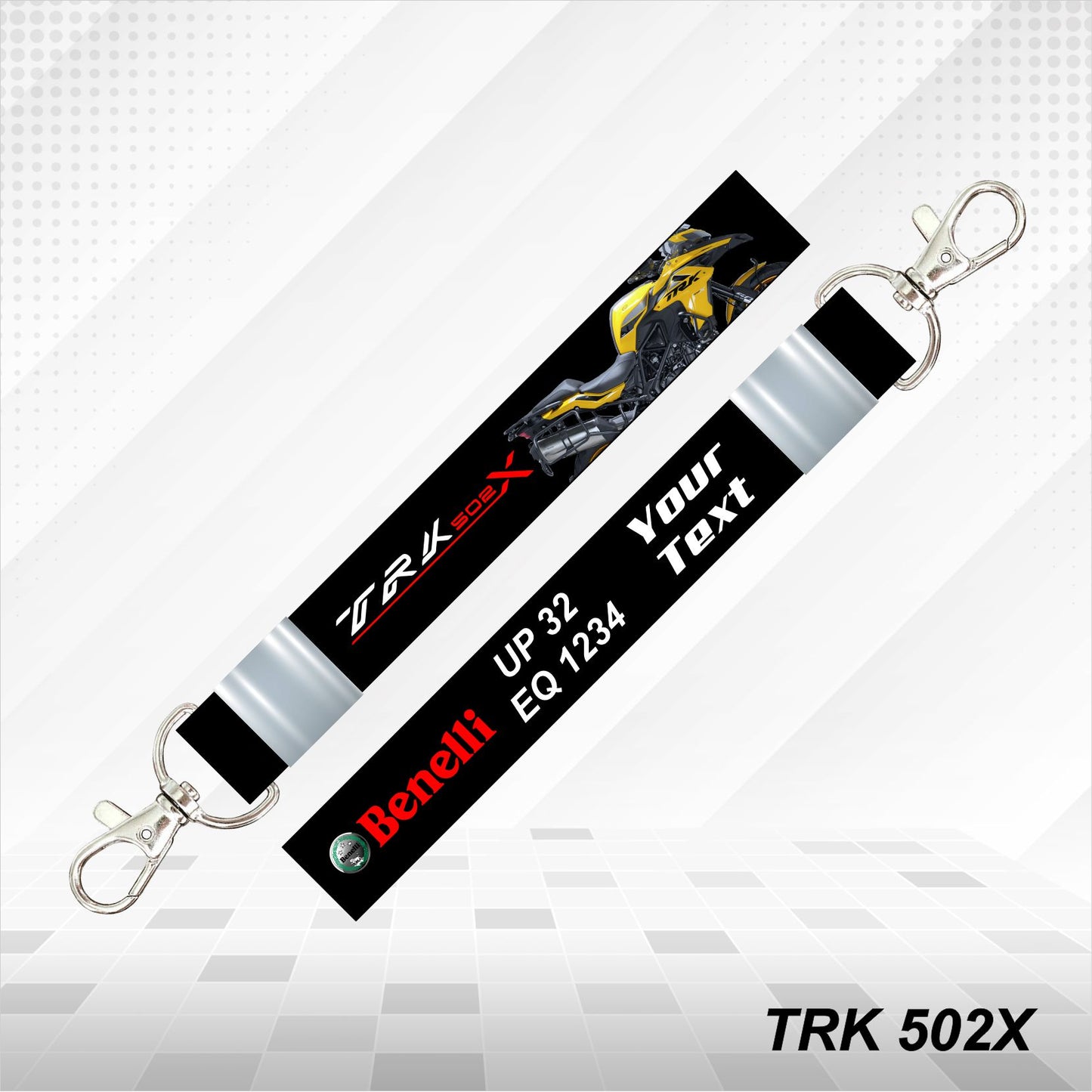 TRK 502X - Personalized Benelli Keychain - Wood, Acrylic, Metal Printed, Lanyard