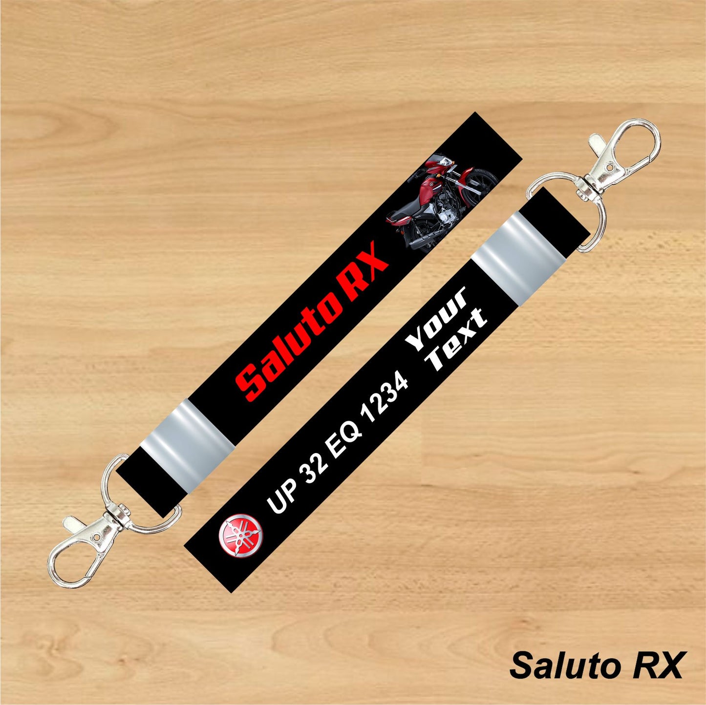 Saluto RX - Personalized Yamaha Keychain - Wood, Acrylic, Metal Printed