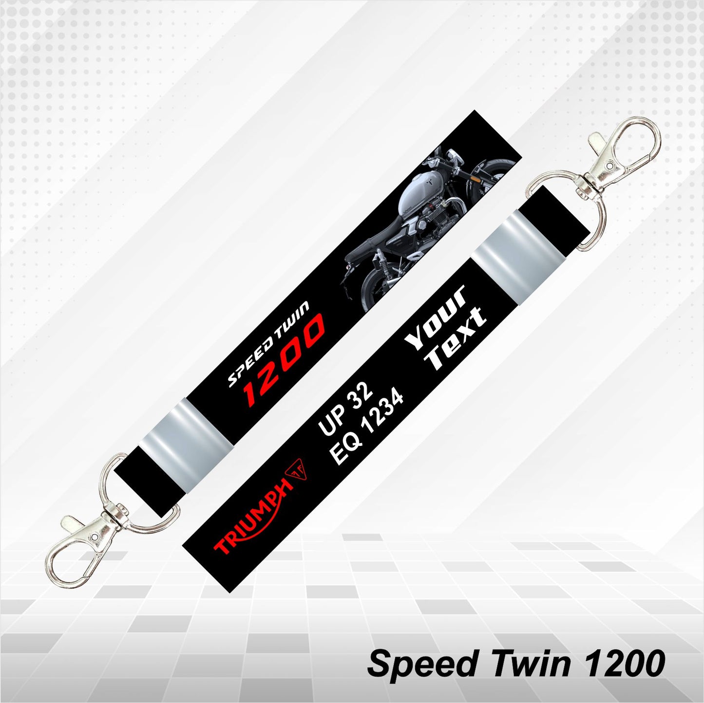 Speed Twin 1200 - Personalized Triumph Keychain - Wood, Acrylic, Metal Printed, Lanyard