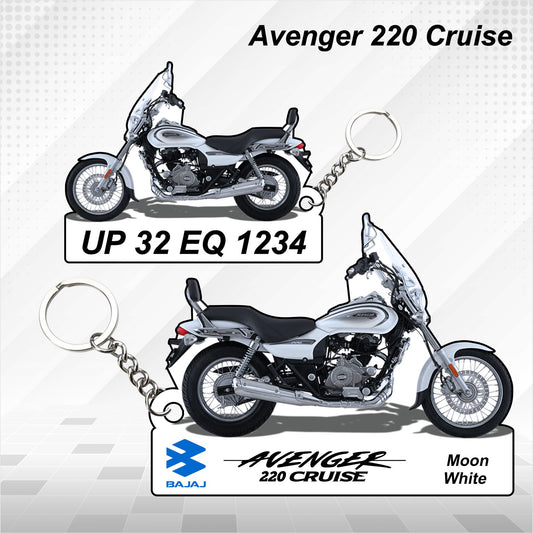 Avenger 220 Cruise - Personalized Bajaj Keychain - Wood, Acrylic, Metal Printed