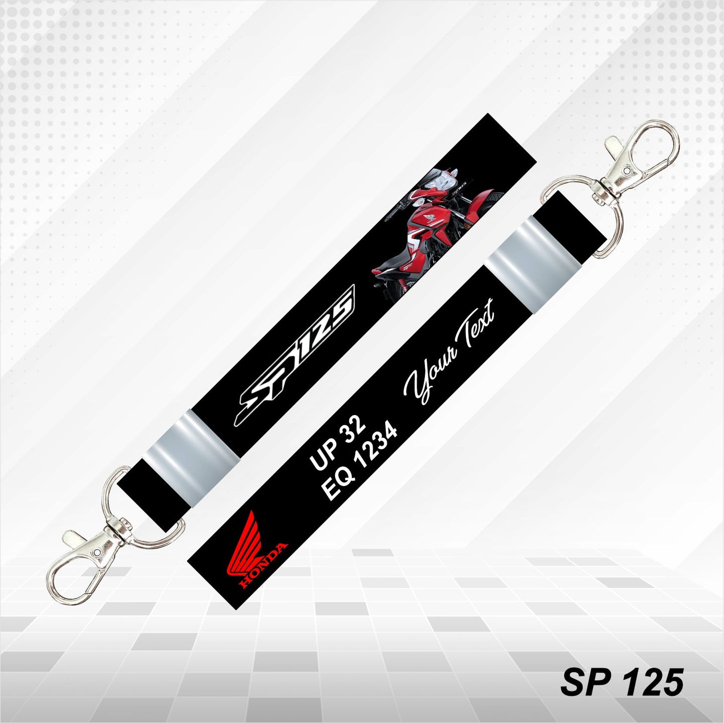 SP 125 - Personalized Honda Keychain - Wood, Acrylic, Metal Printed