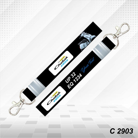 CHETAK 2903 - Personalized Bajaj Scooter Keychain - Wood, Acrylic, Metal Printed