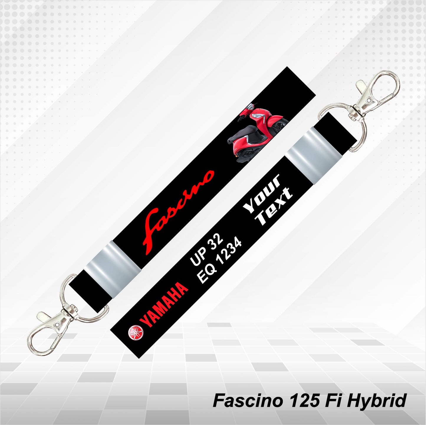 Fascino 125 Fi Hybrid - Personalized Yamaha Keychain - Wood, Acrylic, Metal Printed