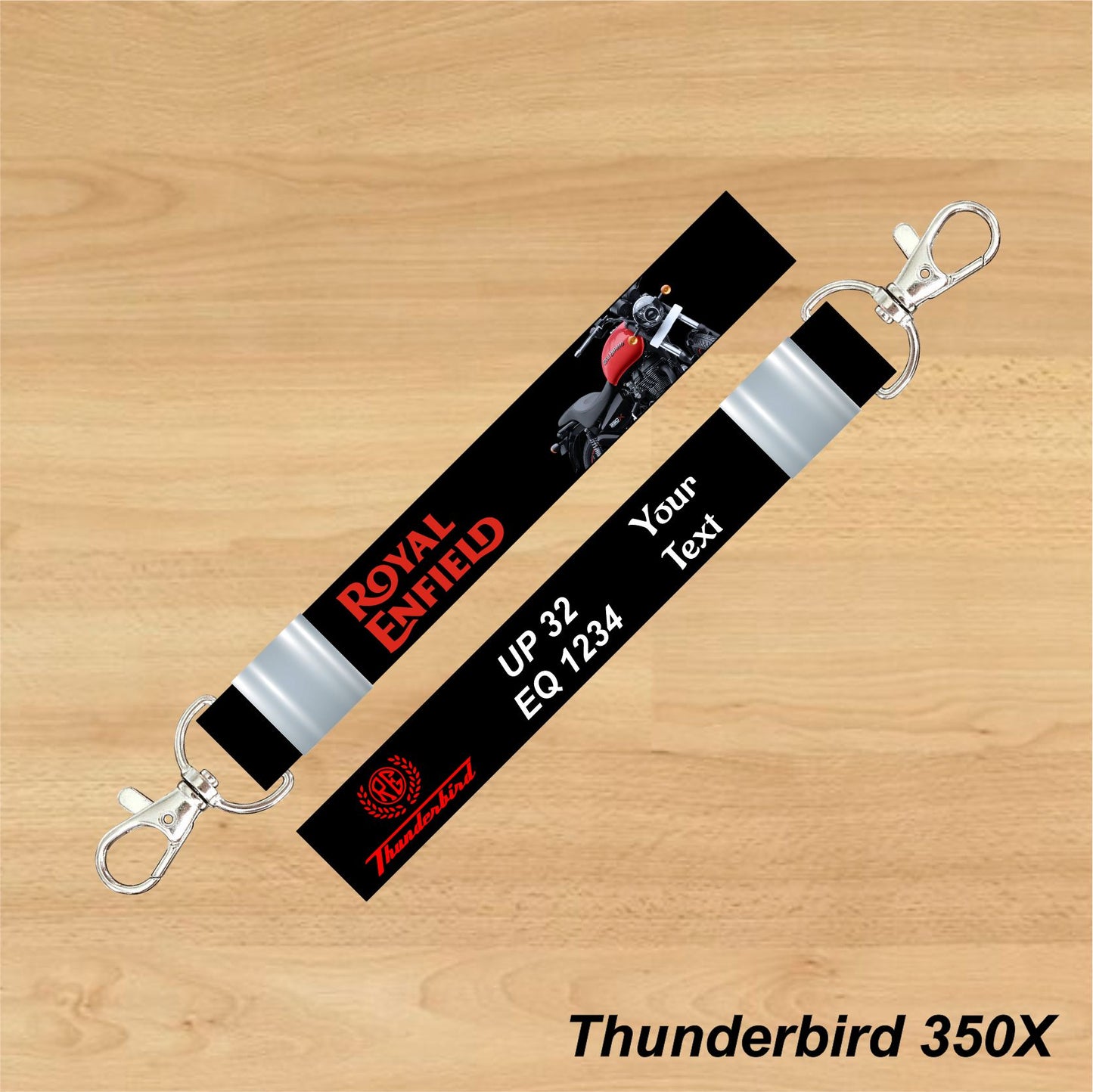 Thunderbird 350X - Personalized Royal Enfield Keychain - Wood, Acrylic, Metal Printed