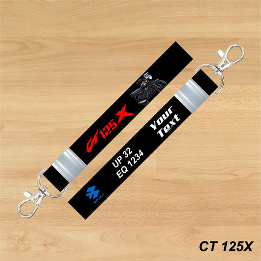 CT 125X - Personalized Bajaj Printed Keychain or Lanyard