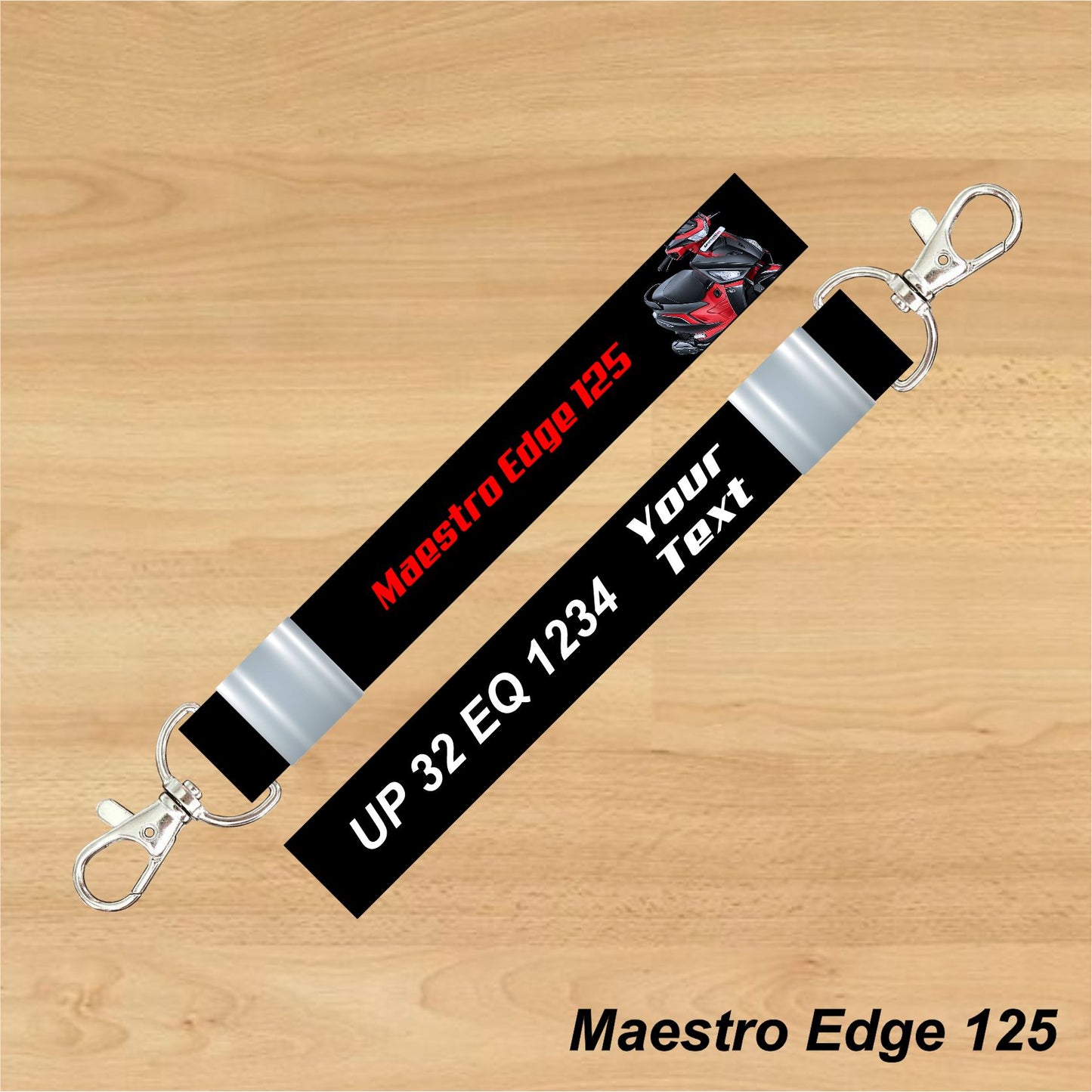 Maestro Edge 125 - Personalized Hero Keychain - Wood, Acrylic, Metal Printed