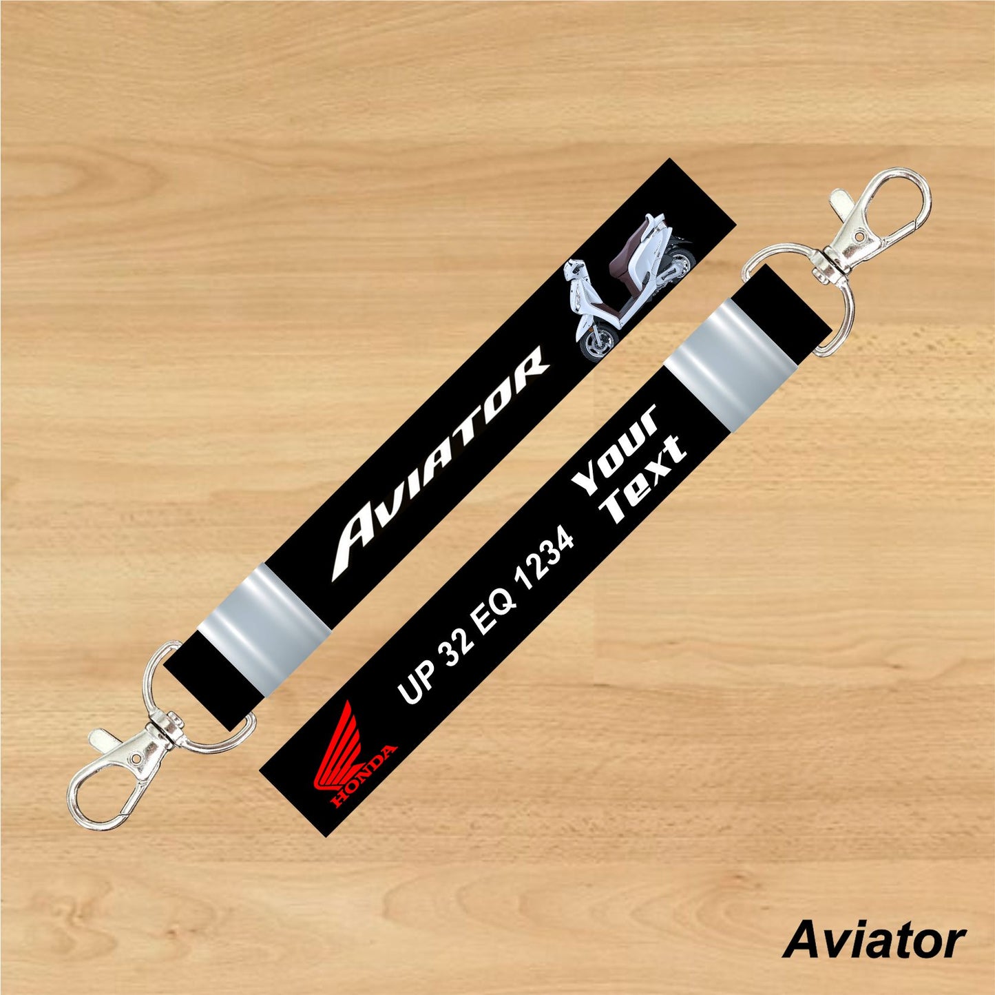 Aviator - Personalized Honda Keychain - Wood, Acrylic, Metal Printed