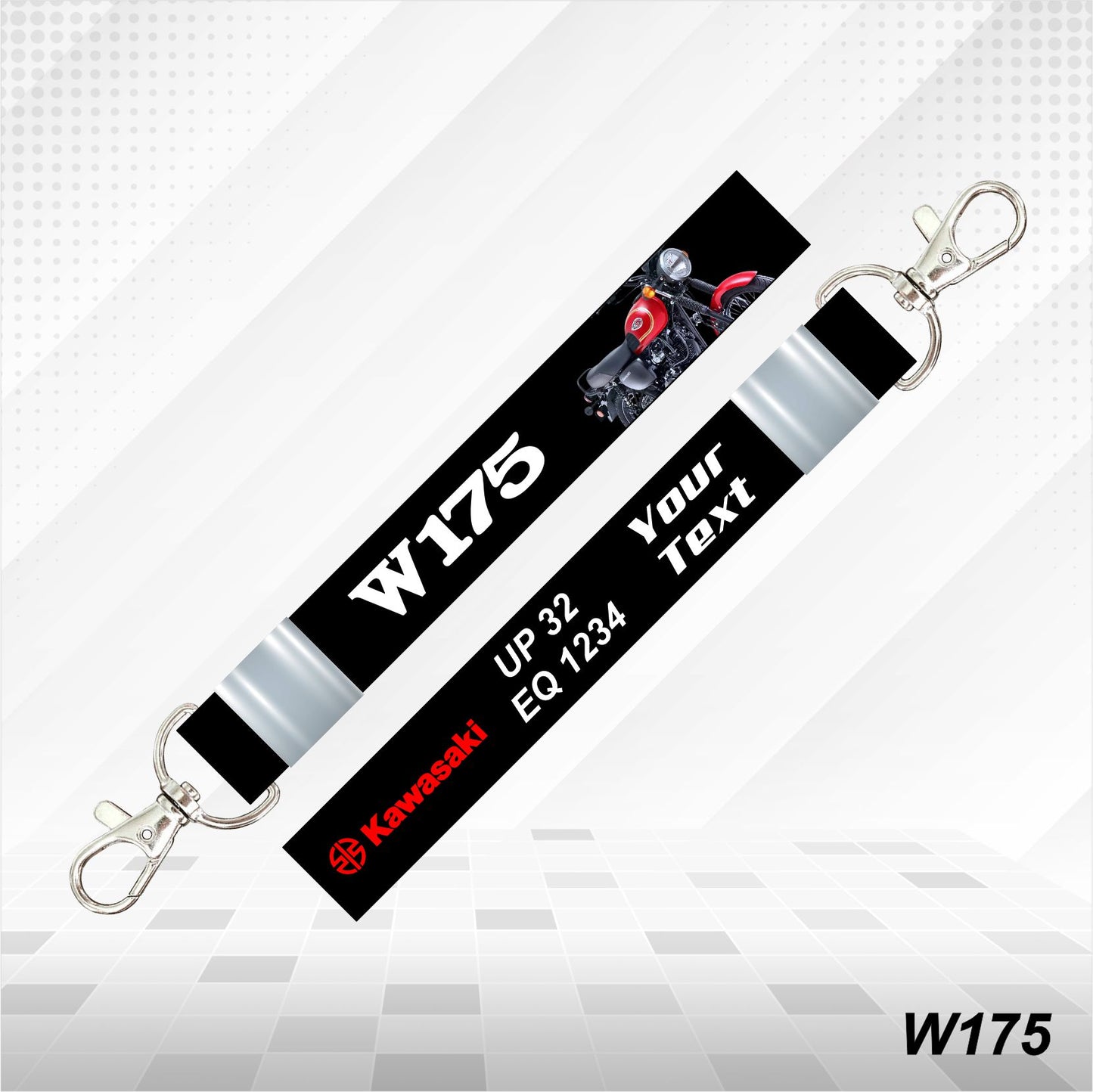 W175 - Personalized Kawasaki Keychain - Wood, Acrylic, Metal Printed