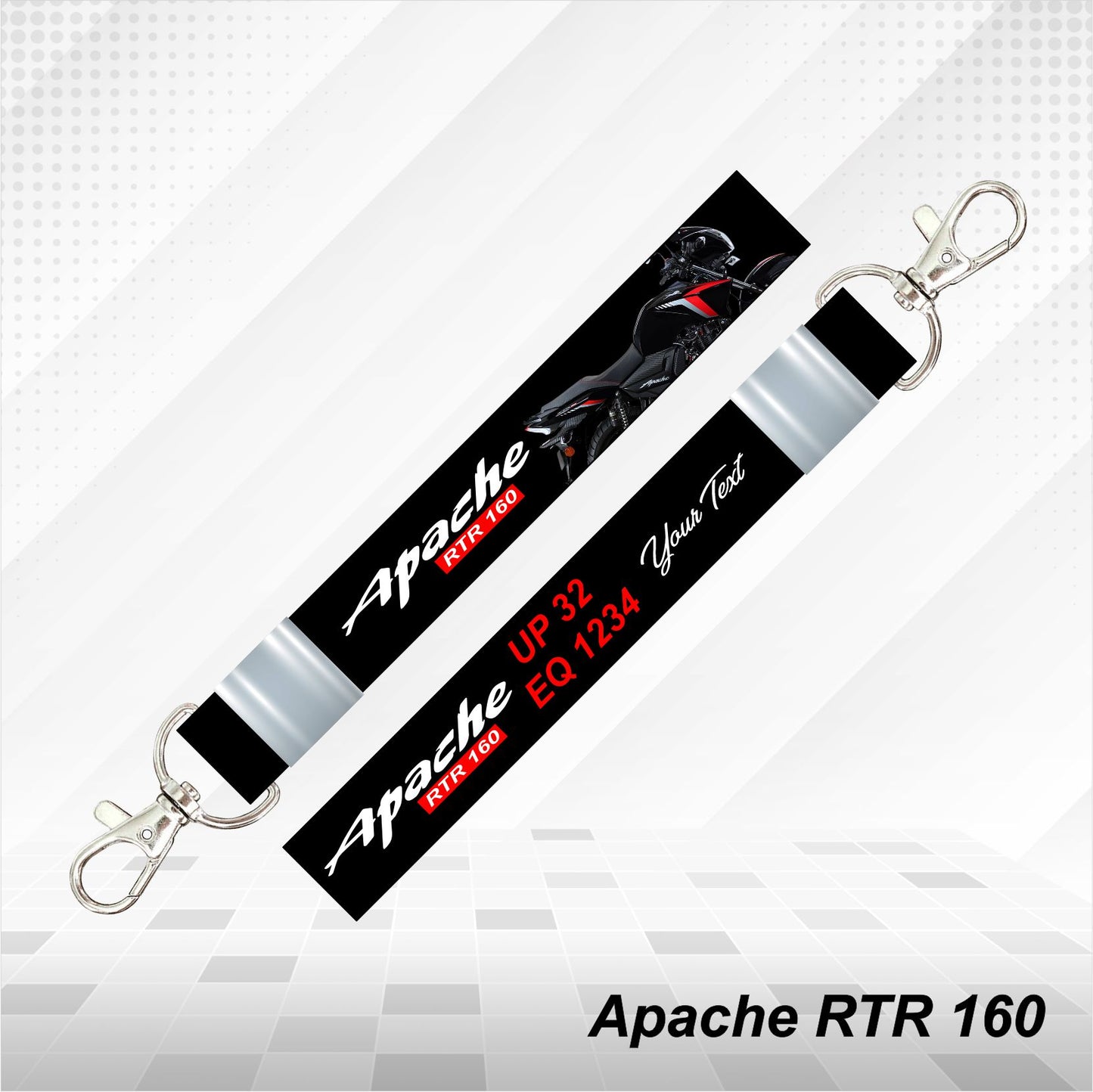 Apache RTR 160 - Personalized TVS Keychain - Wood, Acrylic, Metal Printed