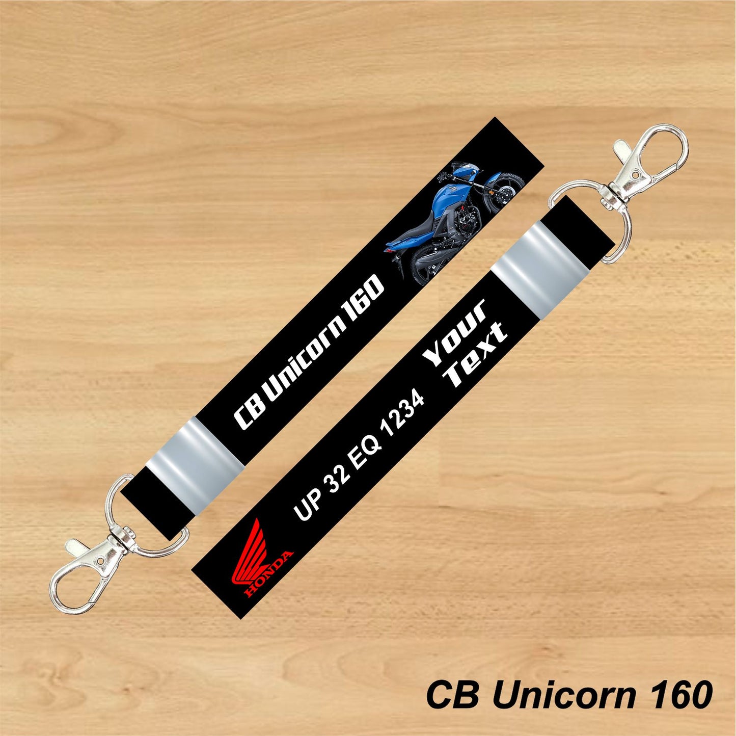 CB Unicorn 160 - Personalized Honda Keychain - Wood, Acrylic, Metal Printed