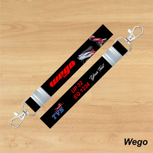 Wego - Personalized TVS Keychain - Wood, Acrylic, Metal Printed