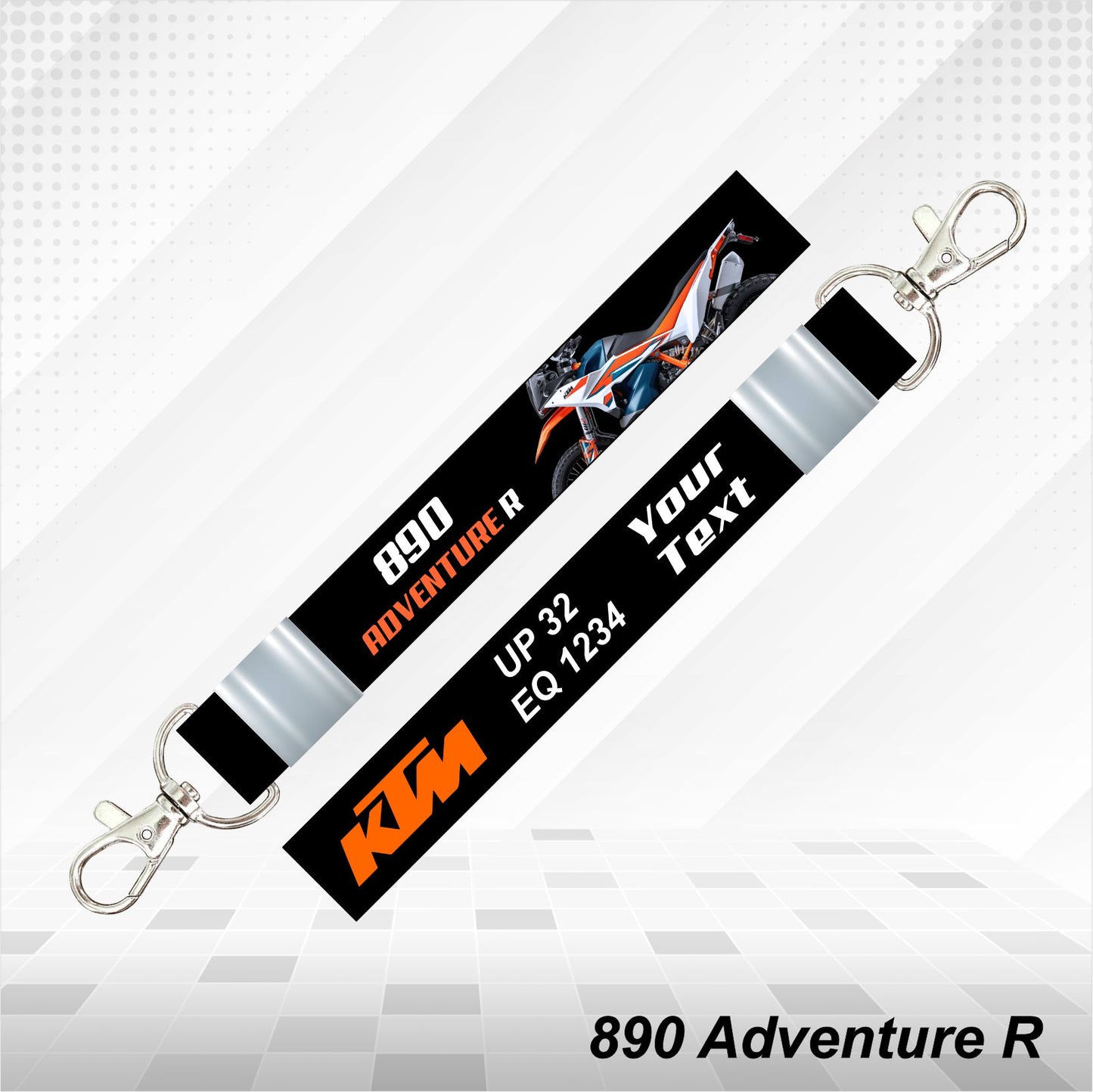 KTM 890 ADVENTURE R - Personalized KTM Keychain - Wood, Acrylic, Metal Printed