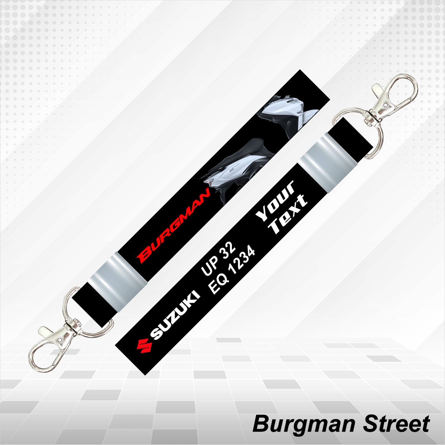 Burgman Street - Personalized Suzuki Keychain - Wood, Acrylic, Metal Printed