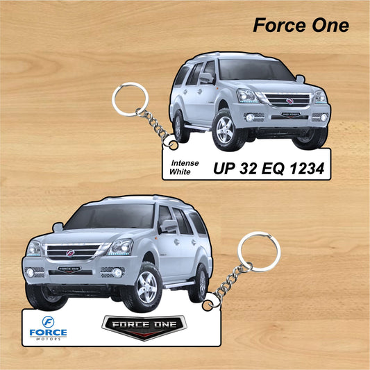 Force One - Personalized Force Motors Car Keychain - Wood, Acrylic, Metal Printed