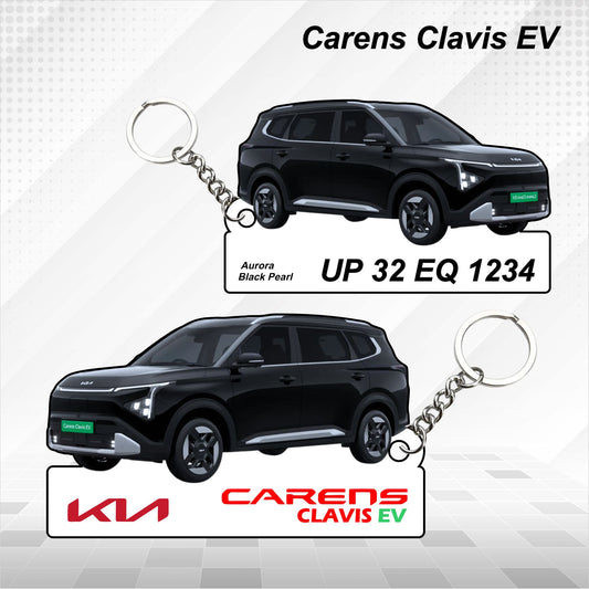 Carens Clavis EV - Personalized Kia Car Keychain - Wood, Acrylic, Metal Printed