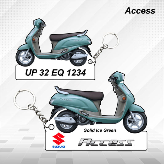 Access - Personalized Suzuki Keychain - Wood, Acrylic, Metal Printed