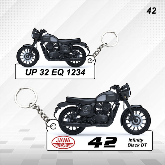 Jawa 42 - Personalized Jawa Keychain - Wood, Acrylic, Metal Printed