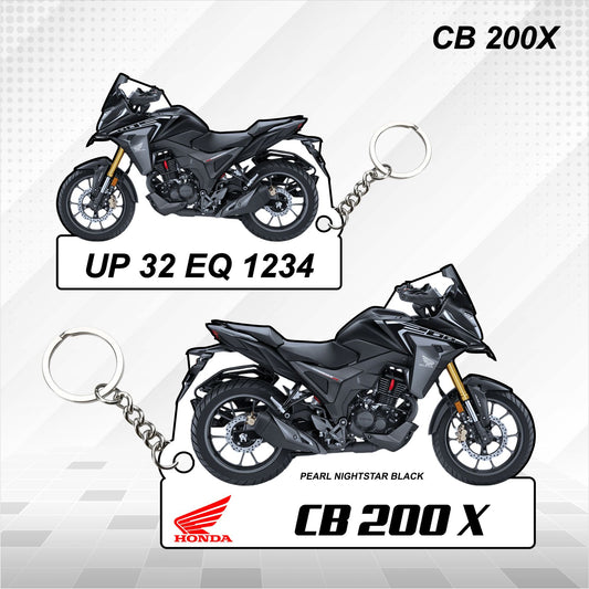 CB 200X - Personalized Honda Keychain - Wood, Acrylic, Metal Printed