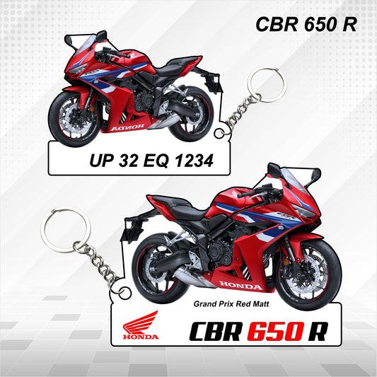 CBR 650 R - Personalized Honda Keychain - Wood, Acrylic, Metal Printed