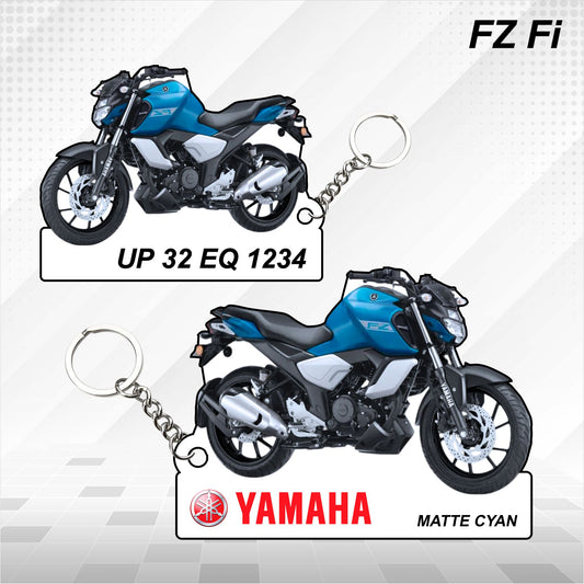 FZ-Fi - Personalized Yamaha Keychain - Wood, Acrylic, Metal Printed