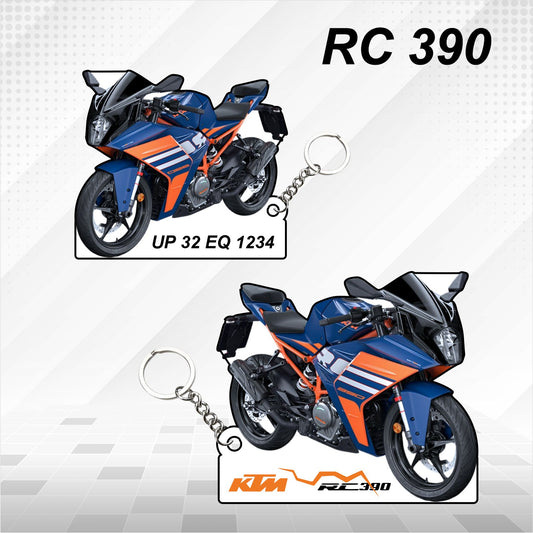 KTM RC 390 - Personalized KTM Keychain - Wood, Acrylic, Metal Printed