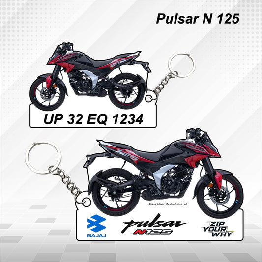 Pulsar N 125 - Personalized Bajaj Keychain - Wood, Acrylic, Metal Printed