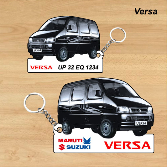 Versa - Personalized Maruti Suzuki Keychain - Wood, Acrylic, Metal Printed