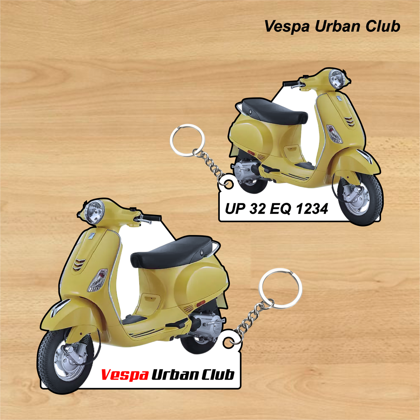Vespa Scooters - All Discontinued Models - Personalized Vespa Printed Keychain