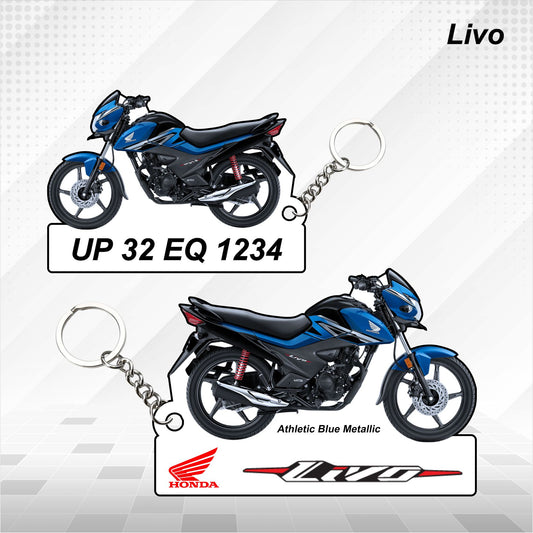 Livo - Personalized Honda Keychain - Wood, Acrylic, Metal Printed