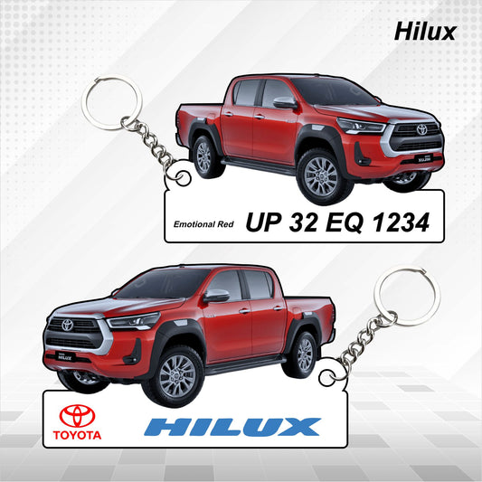 Hilux - Personalized Toyota Keychain - Wood, Acrylic, Metal Printed