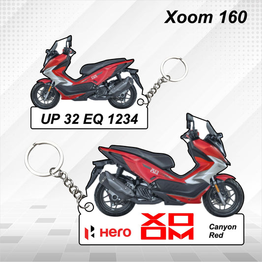 Hero Xoom 160 - Personalized Hero Keychain - Wood, Acrylic, Metal Printed