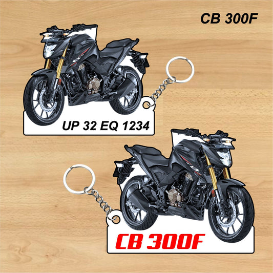 CB300F - Personalized Honda Keychain - Wood, Acrylic, Metal Printed