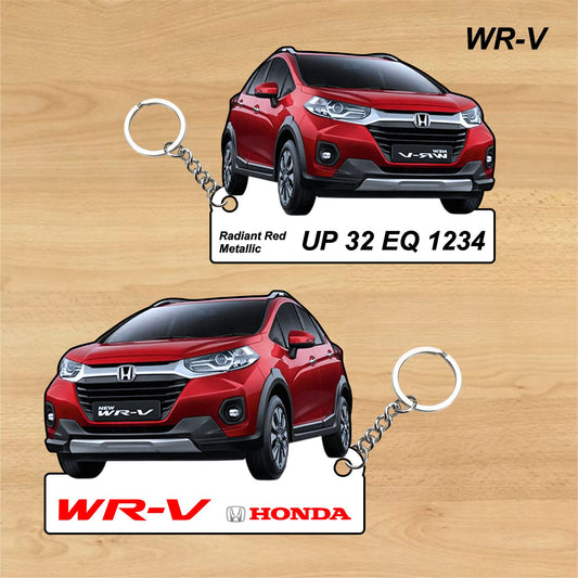 WR-V - Personalized Honda Car Keychain - Wood, Acrylic, Metal Printed