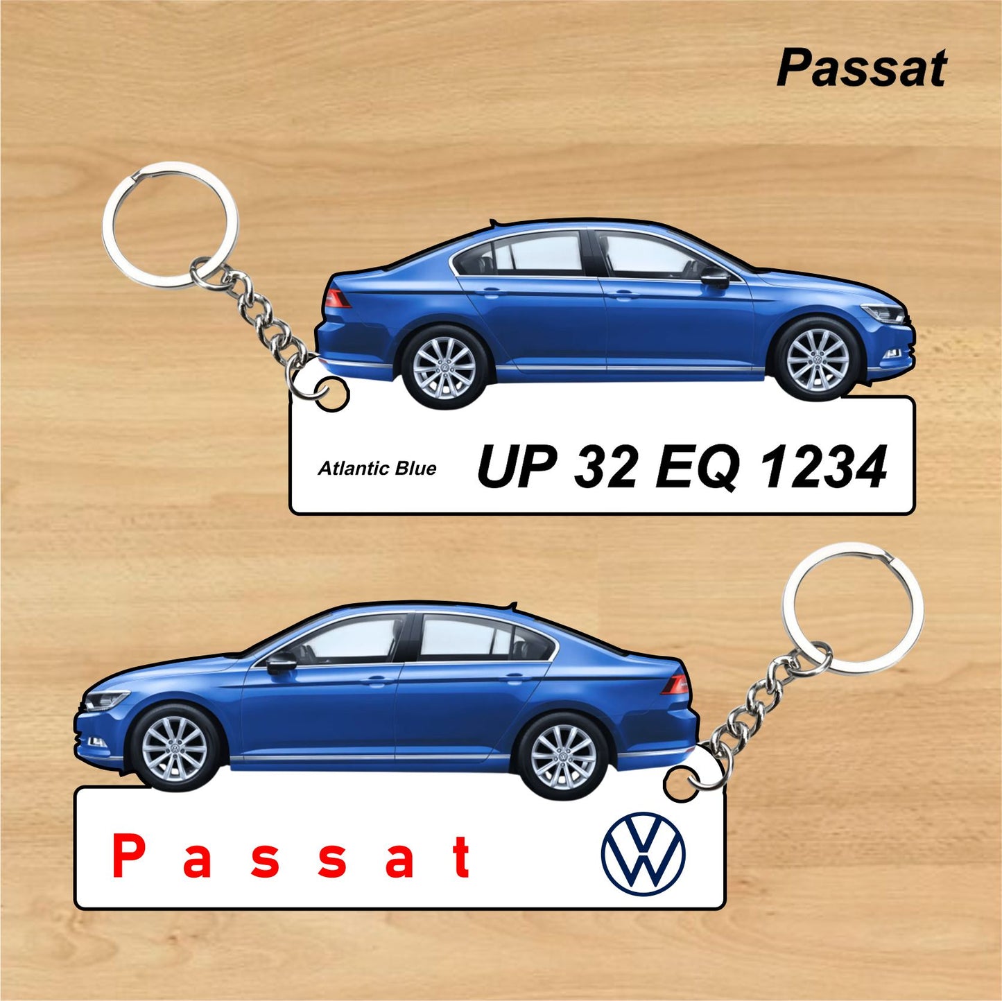 Passat - Personalized Volkswagen Car Keychain - Wood, Acrylic, Metal Printed