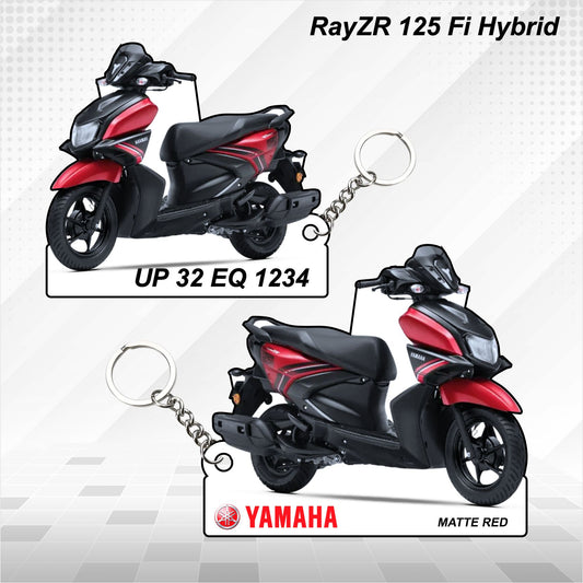 RayZR 125 Fi - Personalized Yamaha Keychain - Wood, Acrylic, Metal Printed