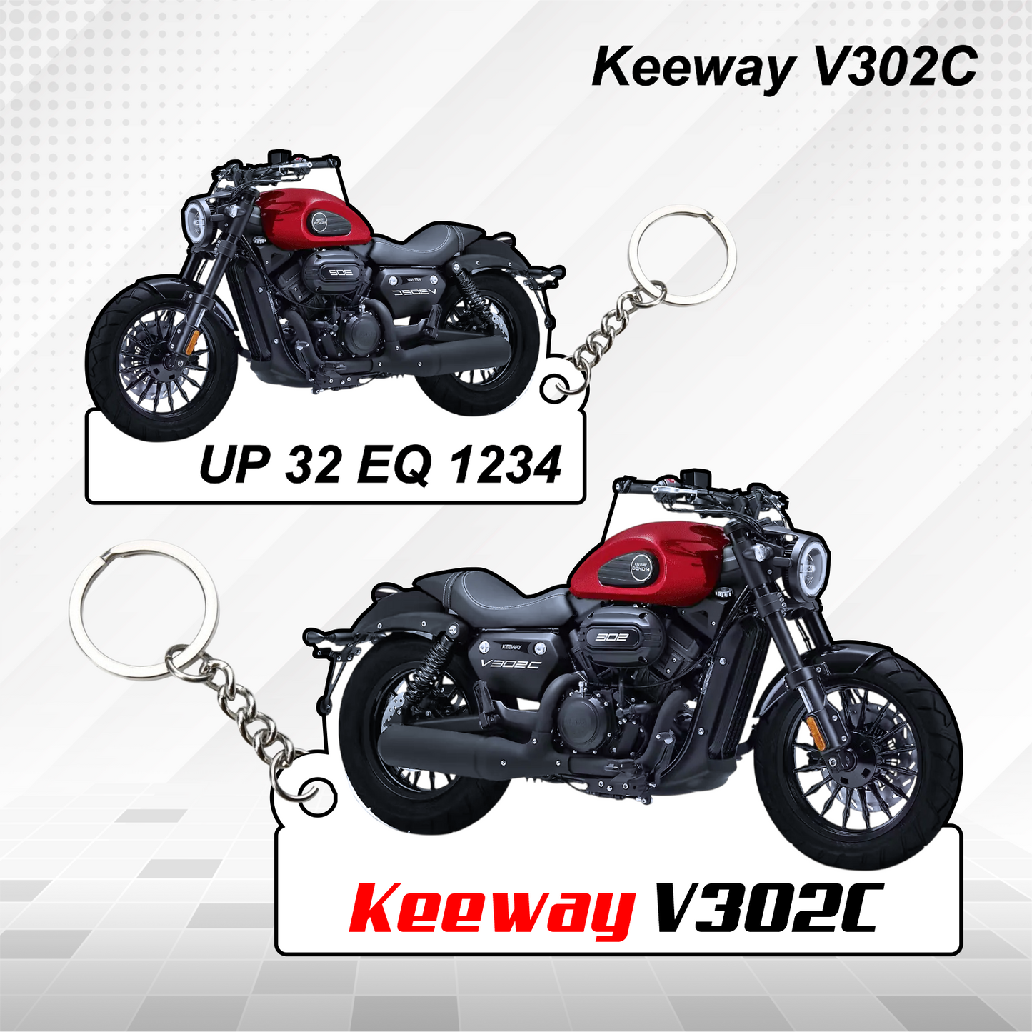 Keeway Bikes - All Models - Personalized Keeway Printed Keychain