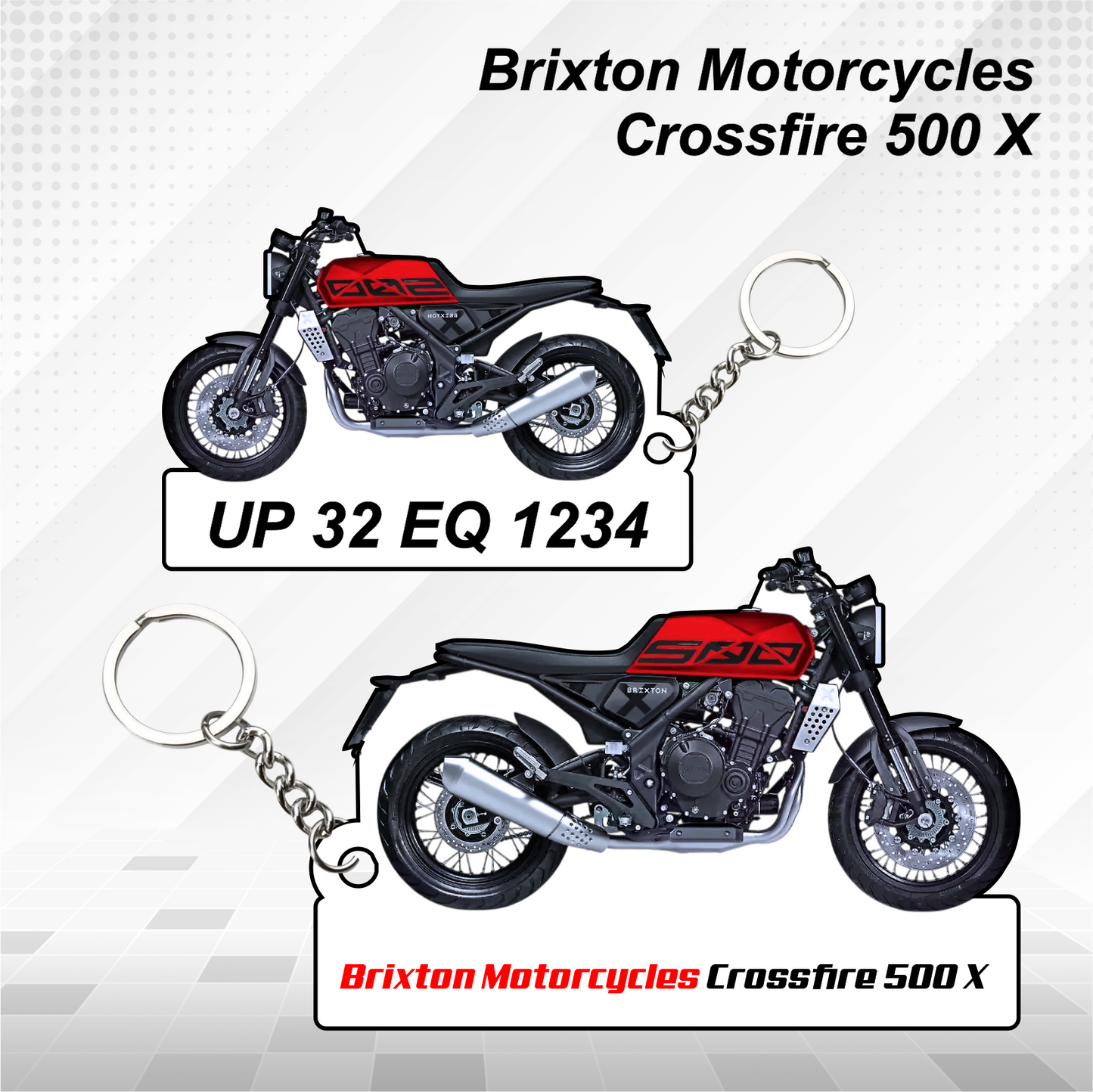 Brixton Motorcycles Bikes - All Models - Personalized Brixton Motorcycles Printed Keychain