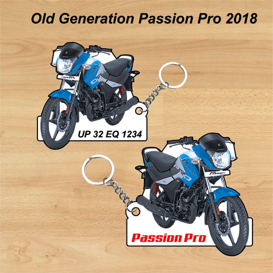 Old Generation Passion Pro 2018 - Personalized Hero Keychain - Wood, Acrylic, Metal Printed