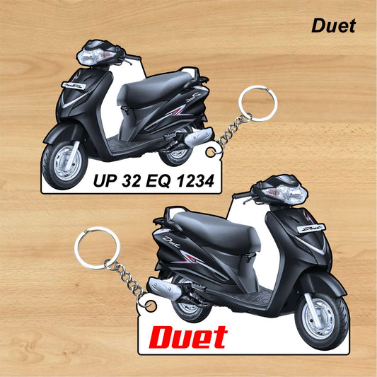 Duet - Personalized Hero Keychain - Wood, Acrylic, Metal Printed