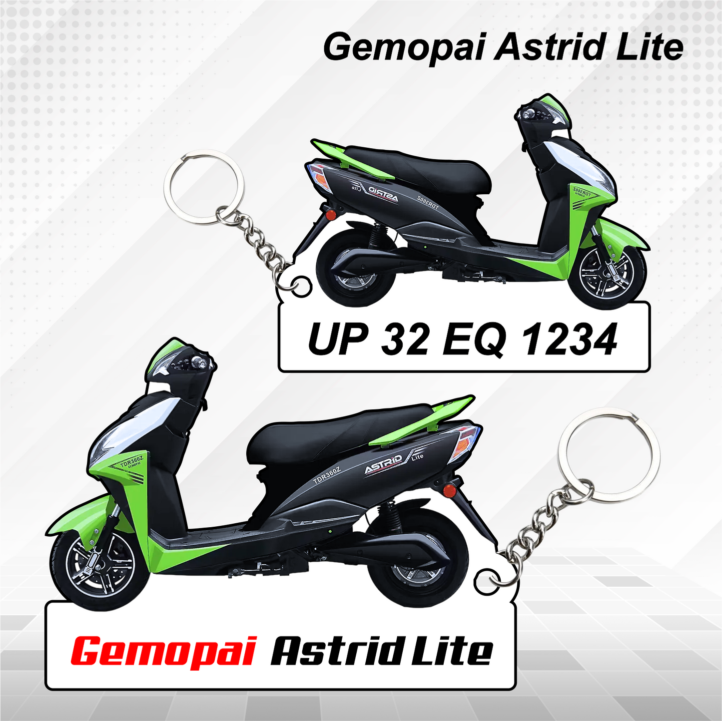 Gemopai Scooters - All Models - Personalized Gemopai Printed Keychain