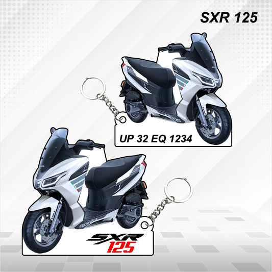 SXR 125 - Personalized Aprilia Keychain - Wood, Acrylic, Metal Printed, Lanyard