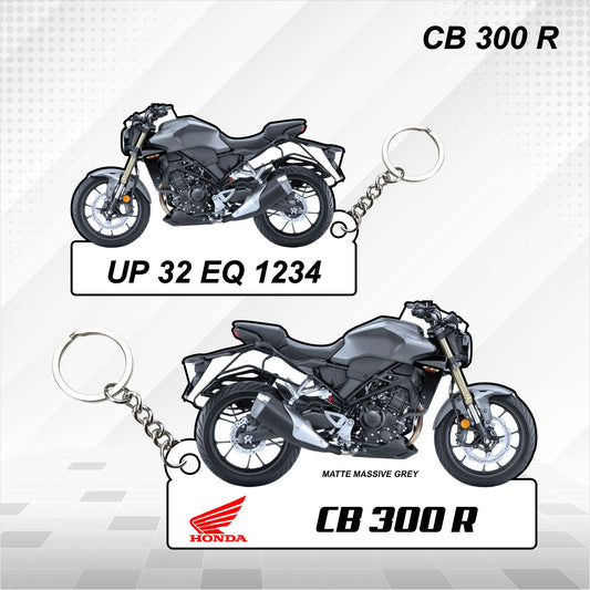 CB 300 R - Personalized Honda Keychain - Wood, Acrylic, Metal Printed