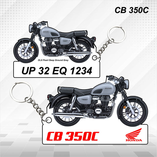 CB 350C - Personalized Honda Keychain - Wood, Acrylic, Metal Printed