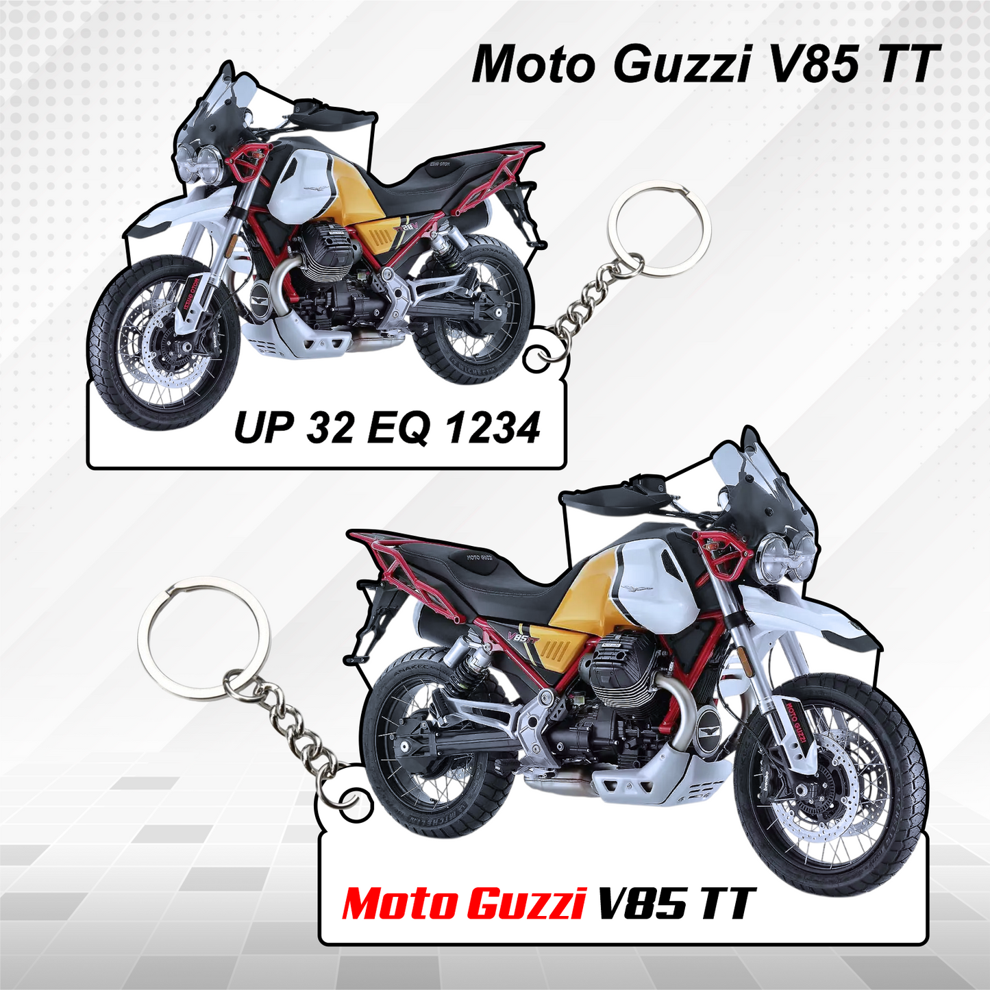 Moto Guzzi Bikes - All Models - Personalized Moto Guzzi Printed Keychain