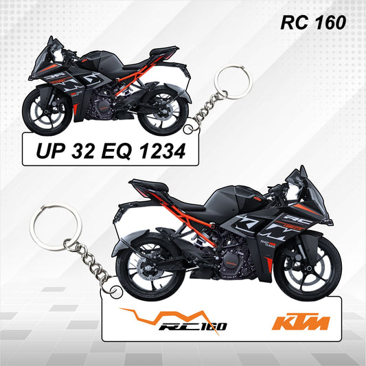 RC 160 - Personalized KTM Keychain - Wood, Acrylic, Metal Printed