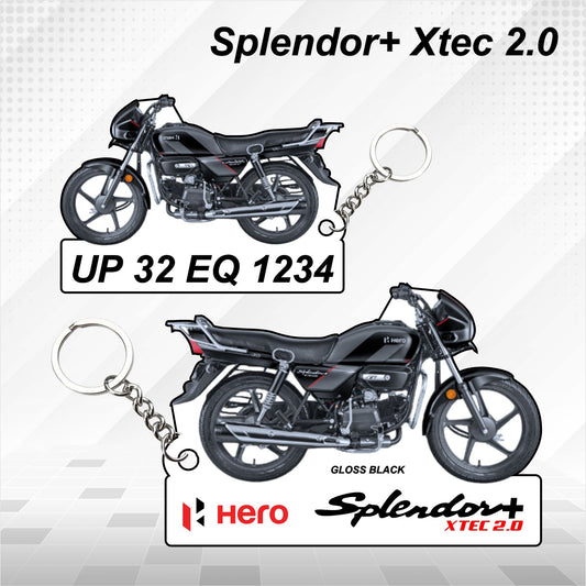 Hero Splendor+ Xtec 2.0 - Personalized Hero Keychain - Wood, Acrylic, Metal Printed